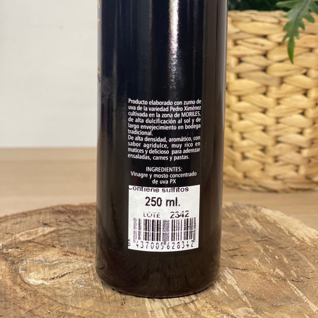 Crema Balsámica al Pedro Ximénez. Vinagre de uva PX. 250 ml.