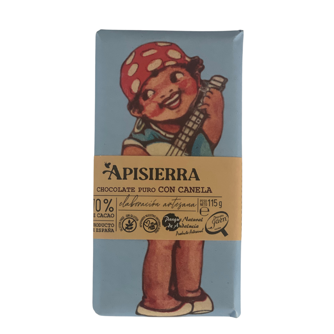 Chocolate 70% con canela (apisierra)