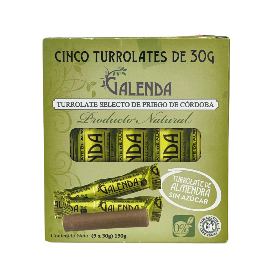 Turrolate de Almendra Con Stevia (Galenda). Caja de 5 unidades.