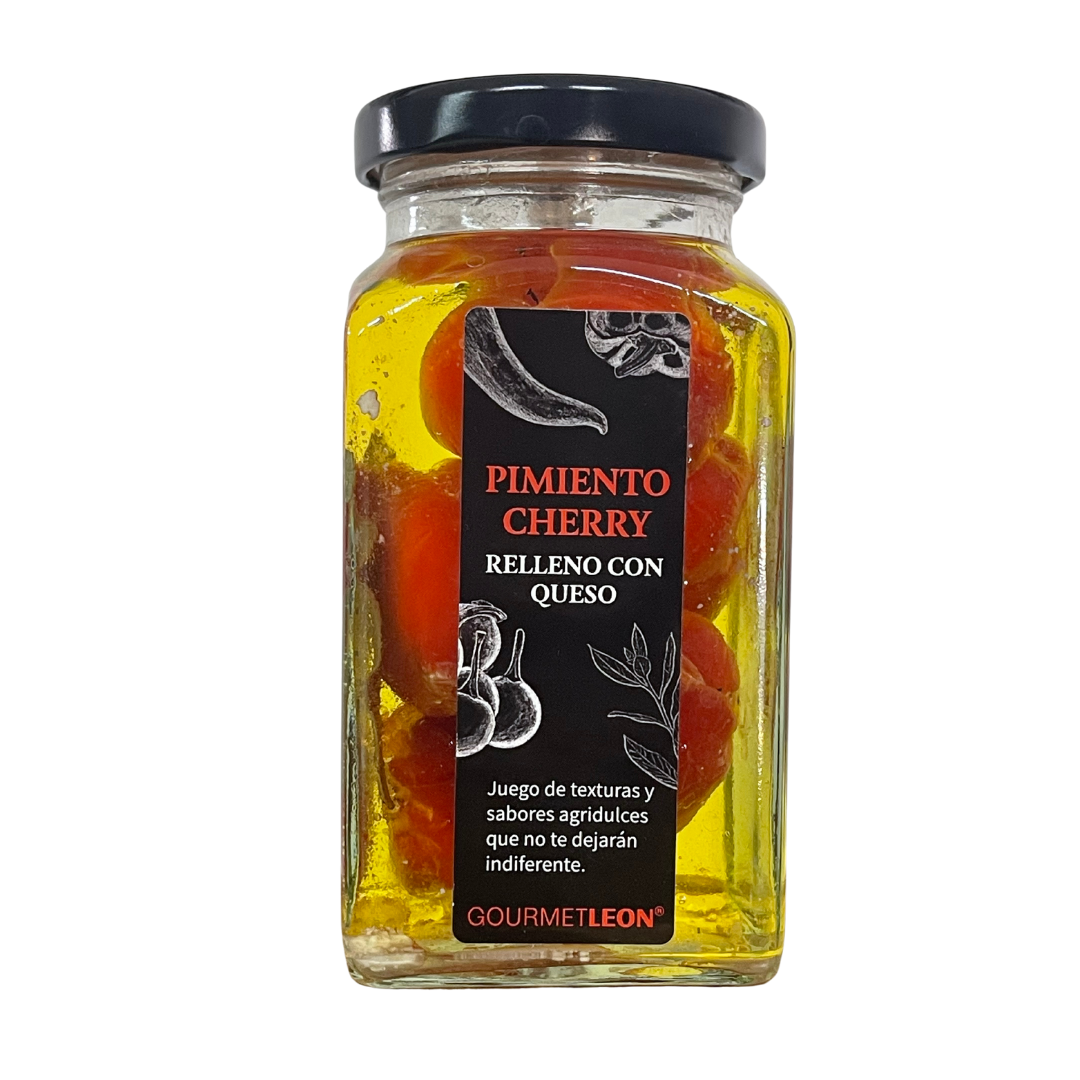 Pimientos Cherry Rellenos de Queso - Gourmet León (250g)