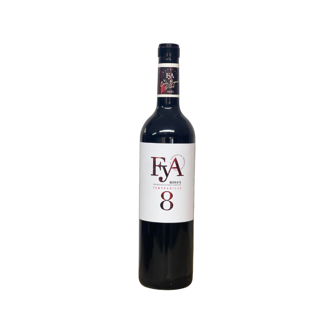 Vino Rioja Tempranillo 8 (Bodegas FyA). Cosecha 2021. 75 cl