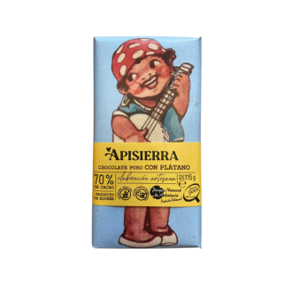 Chocolate artesano con plátano. 70% pureza (apisierra)