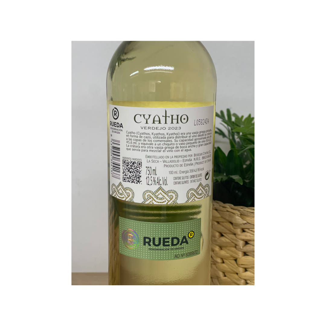 Vino Rueda Cyatho Verdejo 2023. 75 cl