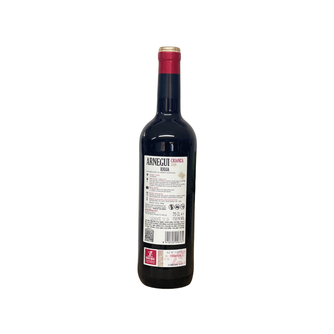 Vino Tinto Rioja Arnegui. Crianza 2019. (Pagos del Rey). 75 cl