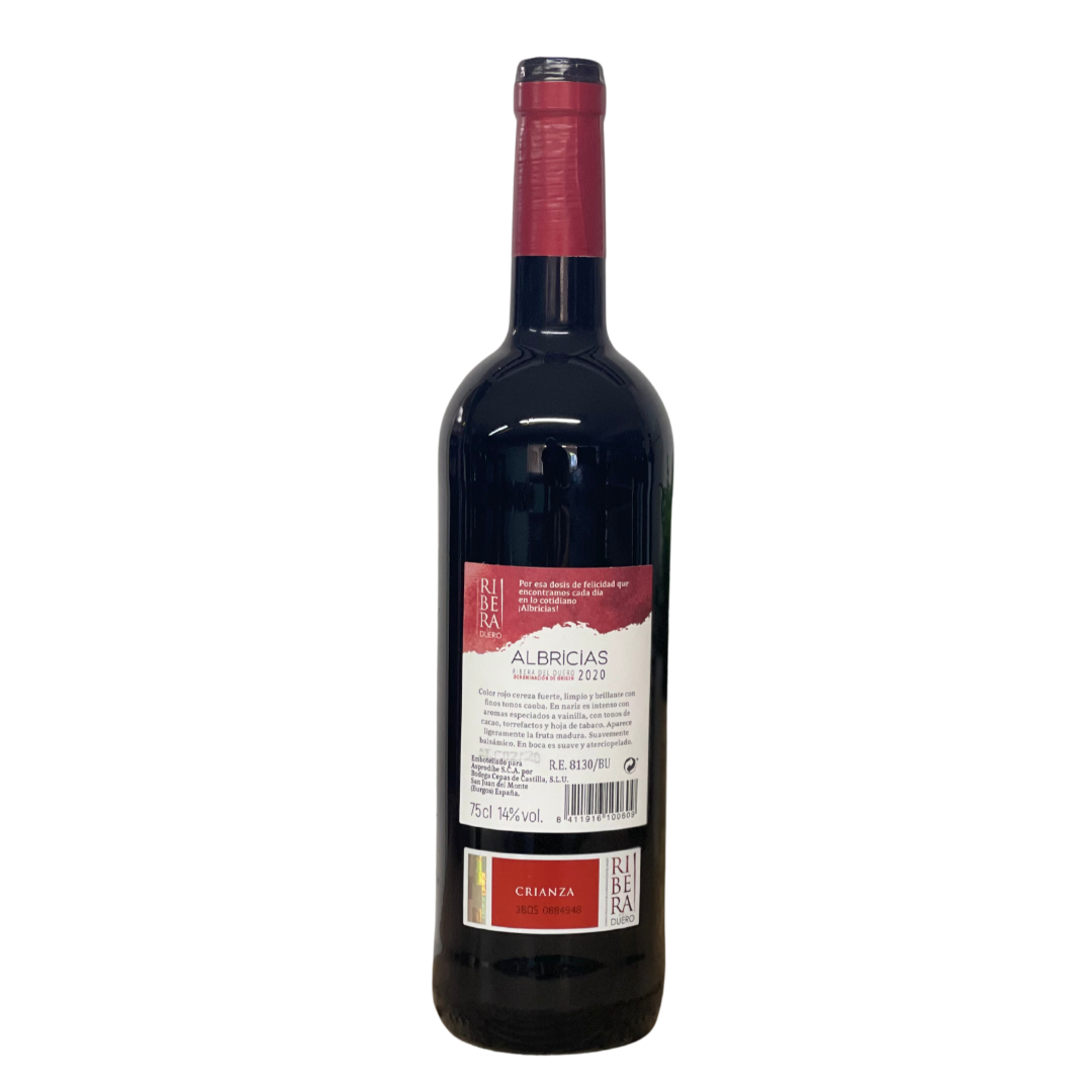 Ribera del Duero Albricias. Crianza 2019. 75 cl