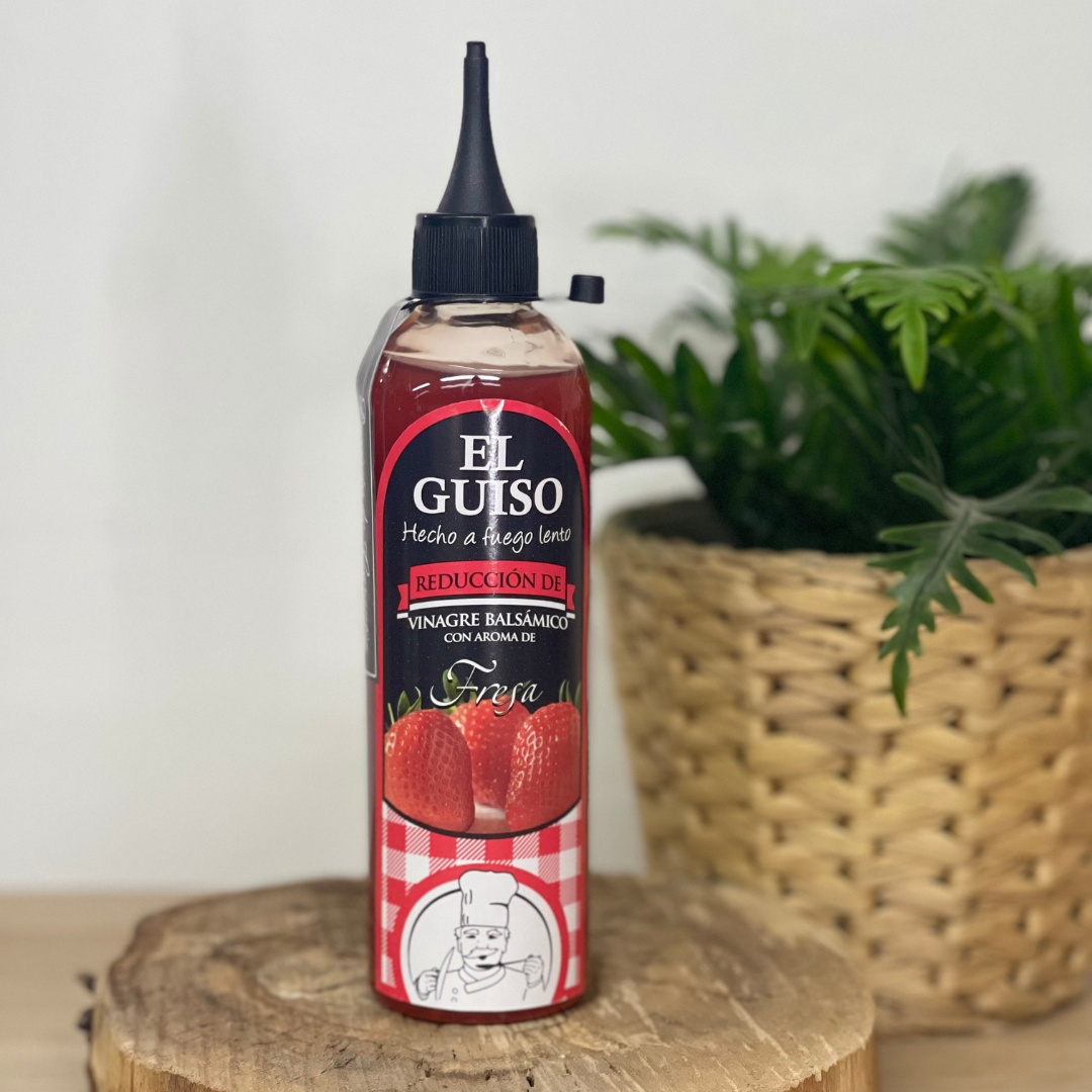 Vinagre Balsámico con Aroma de Fresa. El Guiso. 250 ml