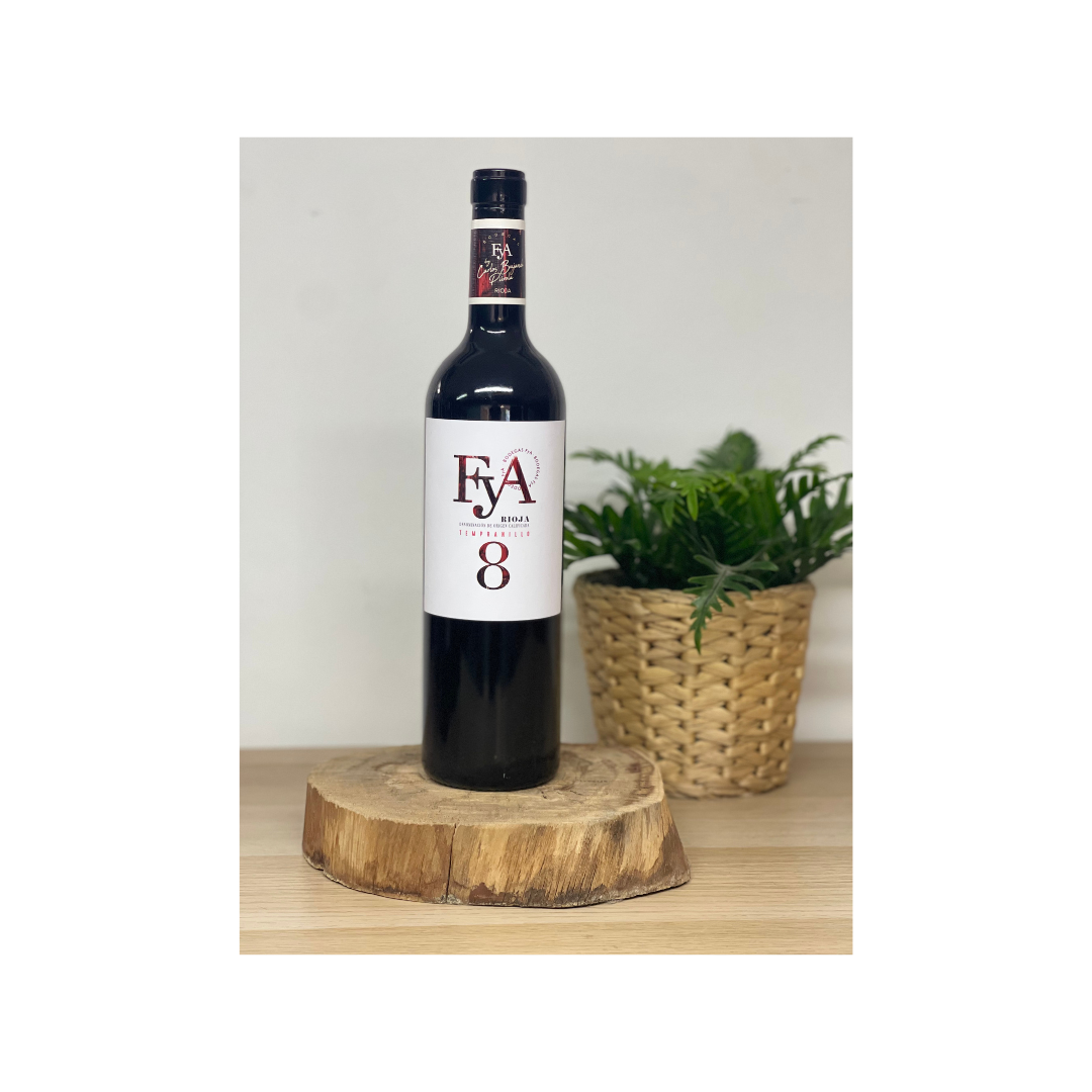 Vino Rioja Tempranillo 8 (Bodegas FyA). Cosecha 2021. 75 cl