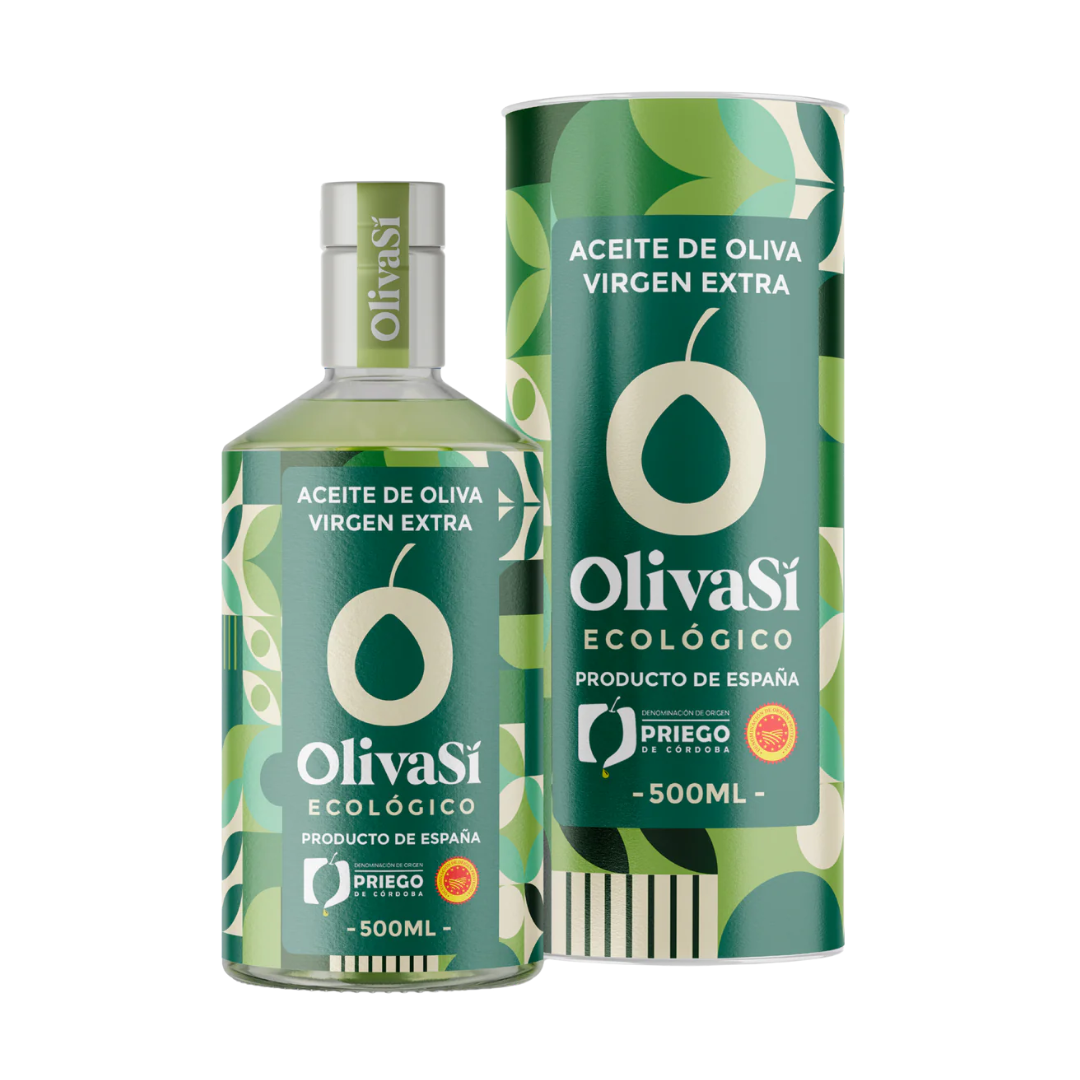 Aceite de oliva Virgen Extra con Denominación de Origen Priego de Córdoba, Oliva Si Organic Edition, 500ml, Coupage, Ecológico