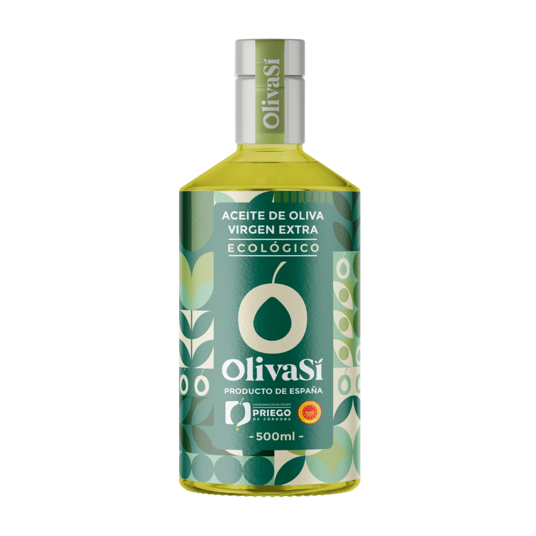 Aceite de oliva Virgen Extra con Denominación de Origen Priego de Córdoba, Oliva Si Organic Edition, 500ml, Coupage, Ecológico