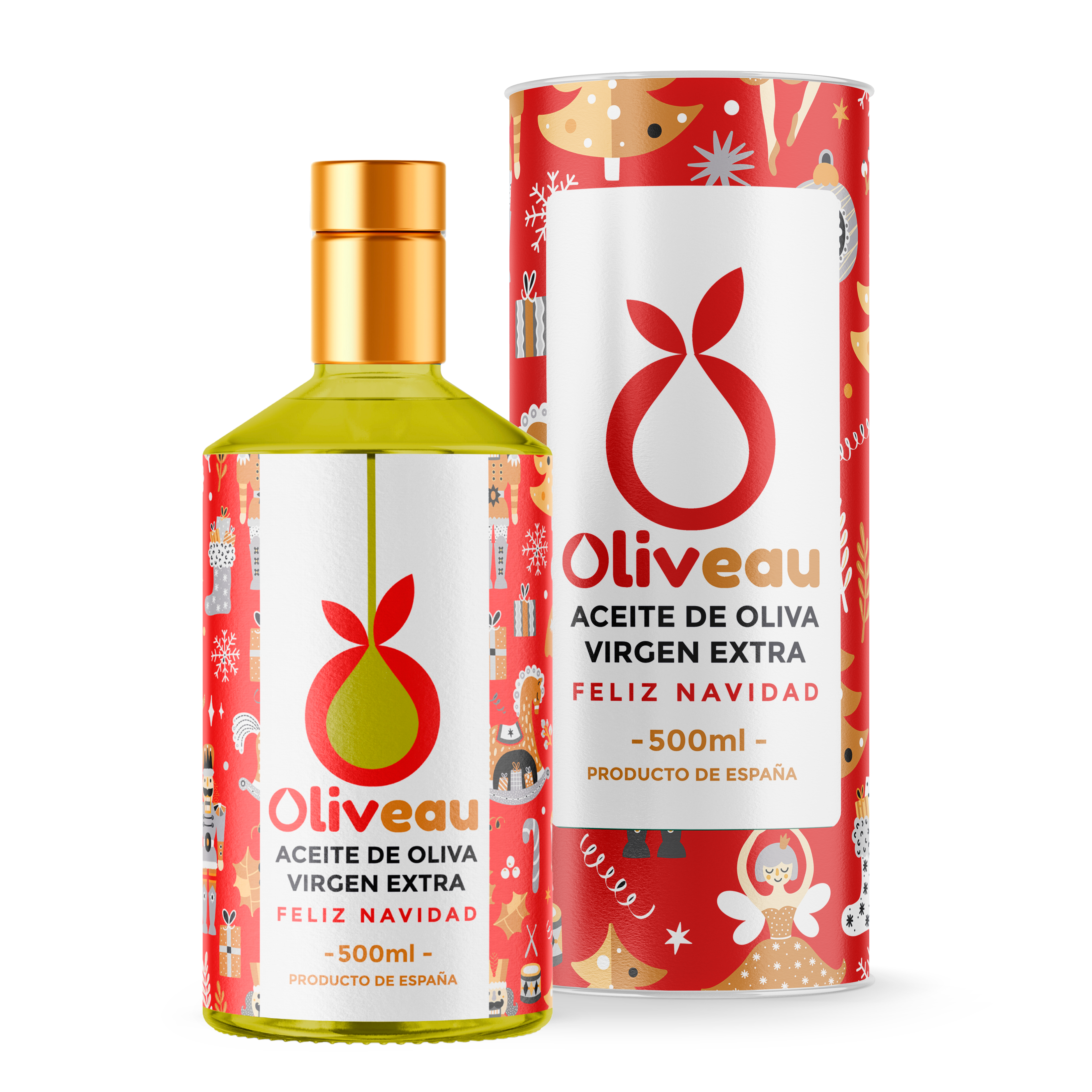 Extra Virgin Olive Oil, Oliveau Merry Christmas 500ml