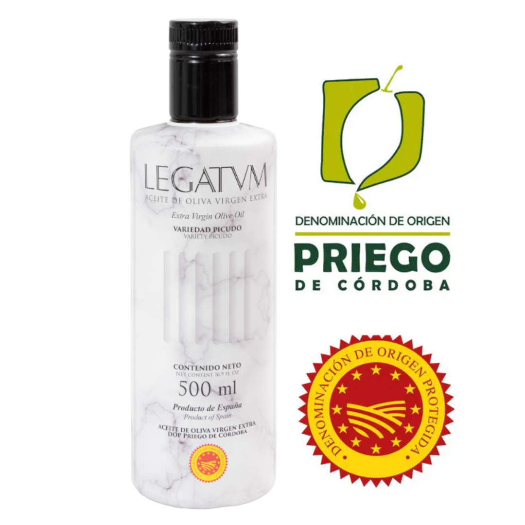 Aceite de Oliva Virgen Extra Legatvm,  250ml y 500ml.